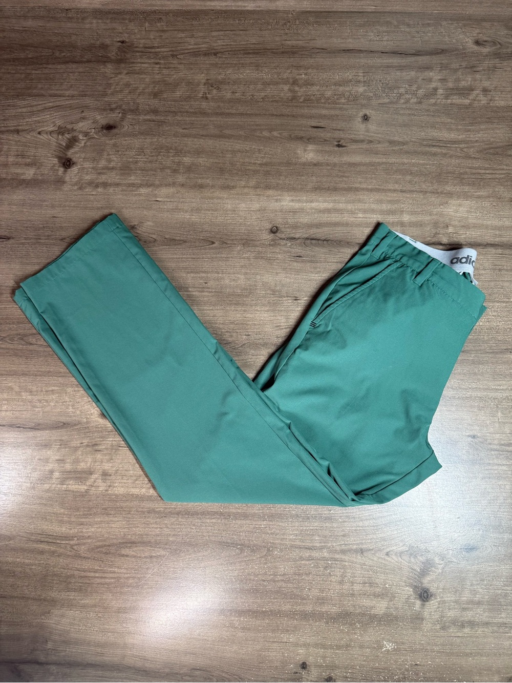 Adidas Men’s Green Straight Leg Golf Pants Polyester Blend 32x32